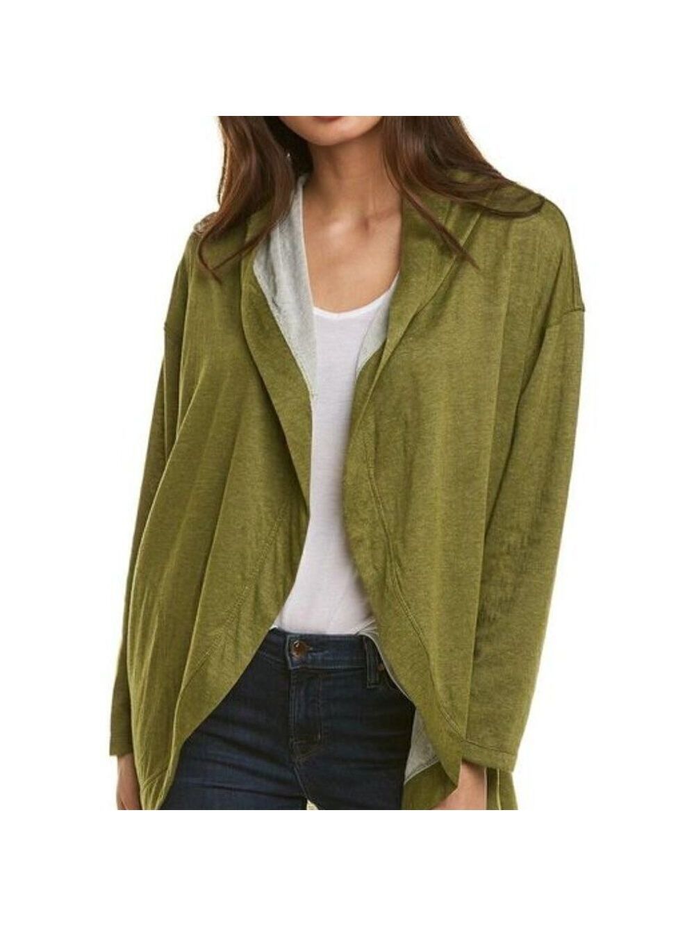 Max Studio BNWOT green hoodie cardigan sweater NEW open front